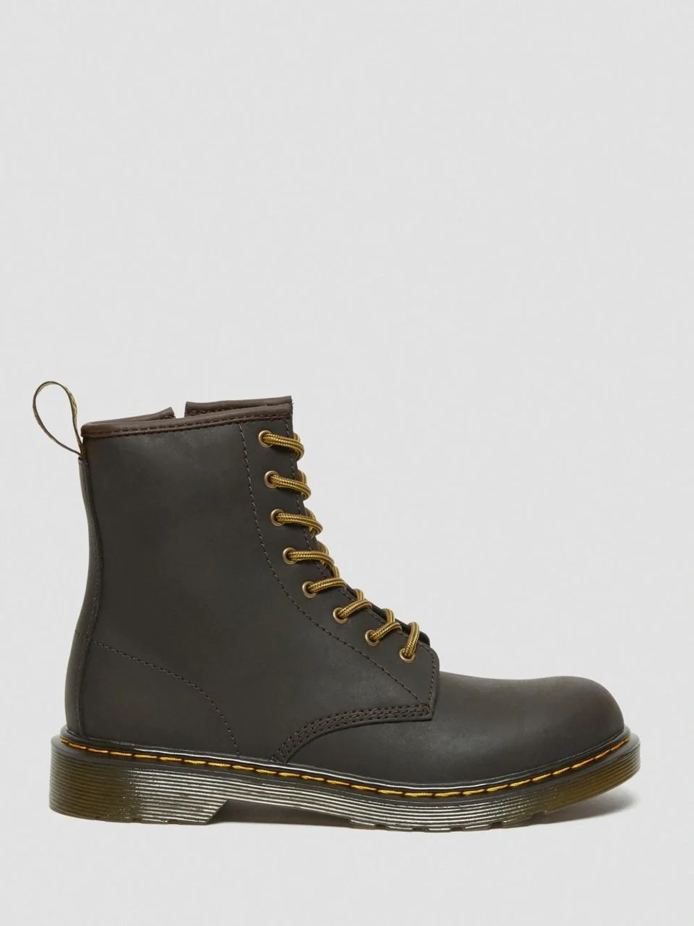 Dr. Martens Youth 1460 Wildhorse Leather Lace Up Boots Brown NWT Size 3